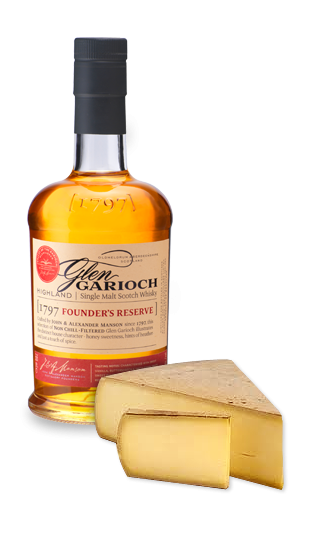 Bottle of Glen Garioch Founder's Reserve and Comté Cheese