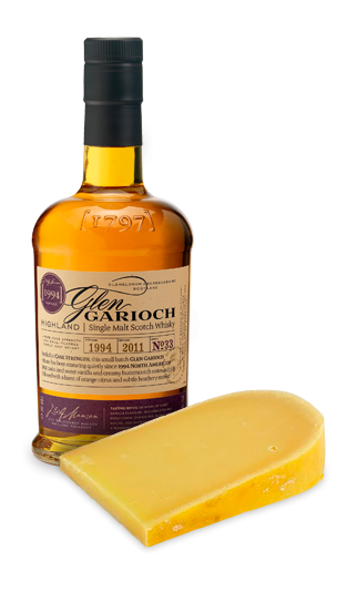 Bottle of Vintage 1994 and Vintage Coolea Cheese