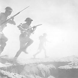 Image of three peoples running with guns